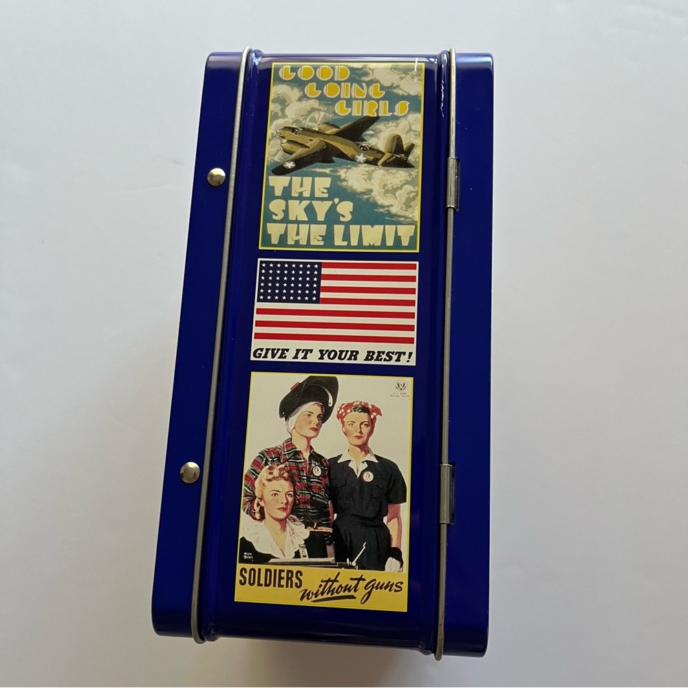 Rosie The Riveter Vintage We Can Do It American Classic World War II Lunch Box - Picture 4 of 12